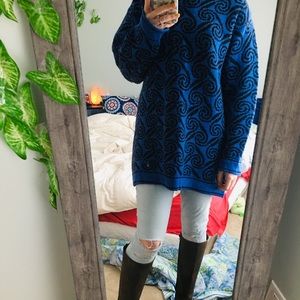 Vintage swirl sweater dress. HandMade in Ireland.